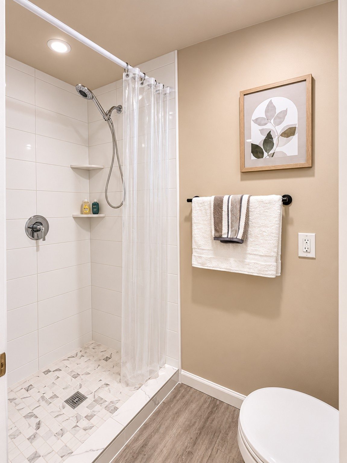 Walk-in shower and bath
